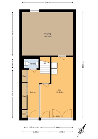Floorplan - Jan Olphert Vaillantlaan 101, 1086 XZ Amsterdam